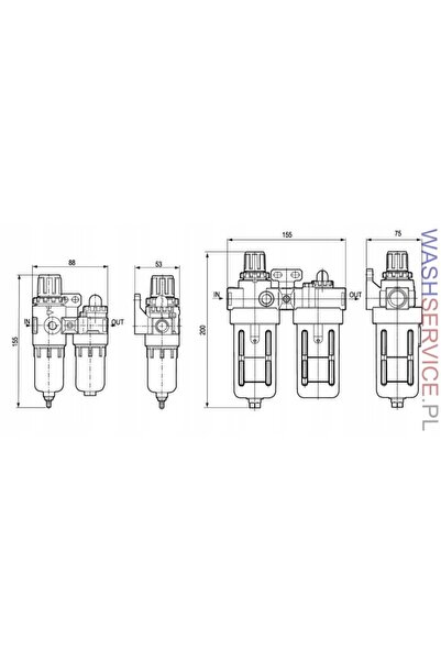NO BRAND Filtru deshidrator de 1/4 inch, uleiometru, reductor cu