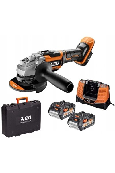 NO BRAND Polizor unghiular fără fir Aeg 18V + 2x Acumulator 5Ah + Încărcător