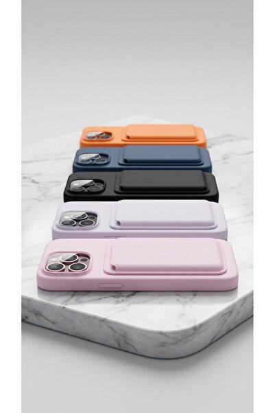 Case iPhone 15 Uyumlu MagSafe Silikon Kılıf - Mıknatıslı Şarj Destekli + Kame...