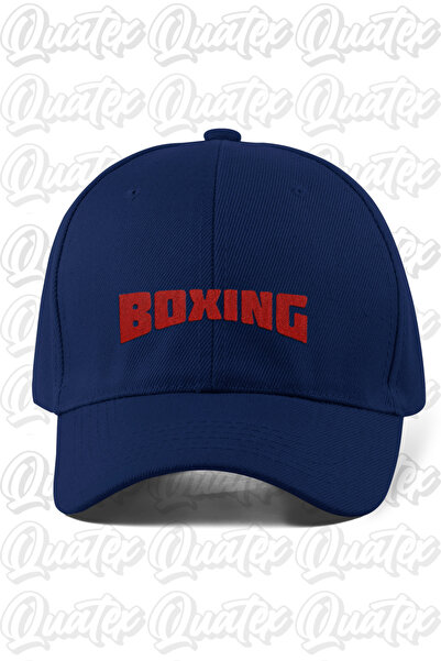 QUATEX Boxing Embroidered Hat - Navy Blue Color 100% Cotton Gabardine Unisex ...