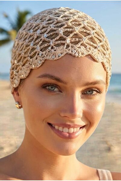 Mood Agenda Women's Glittery Sequin Embroidered Crochet Beanie Bohemian Beach...