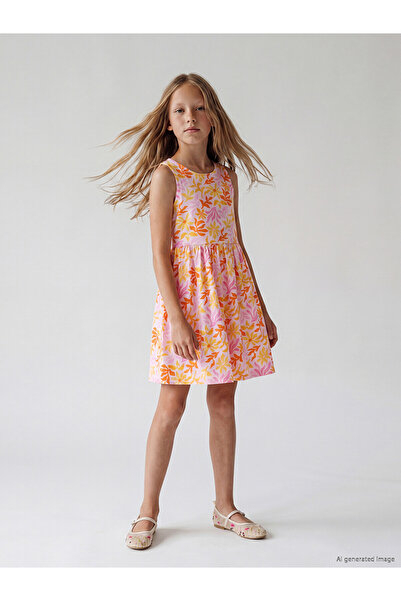 LC Waikiki Original Patterned Girl's Dress