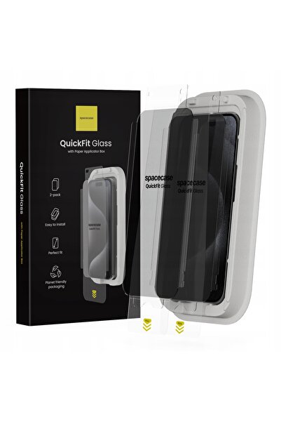 spacecase 2 bucăți Sticlă de confidențialitate pentru iPhone 15 Pro Max Quick...