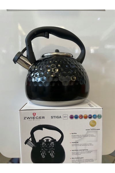 NO BRAND Zwieger - Ceainic Tradițional - Oțel cu Fluier - Stiga - 3 L