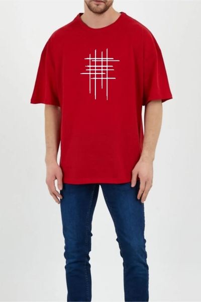 yombaa Unisex majica sa štampom, bijela, oversize, s okruglim izrezom
