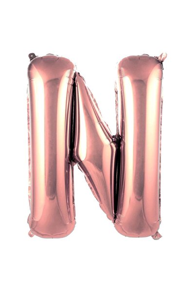 Parti Dükkanı 40 Inch 100 cm Rose Gold Letter N Foil Balloon Helium Compatibl...