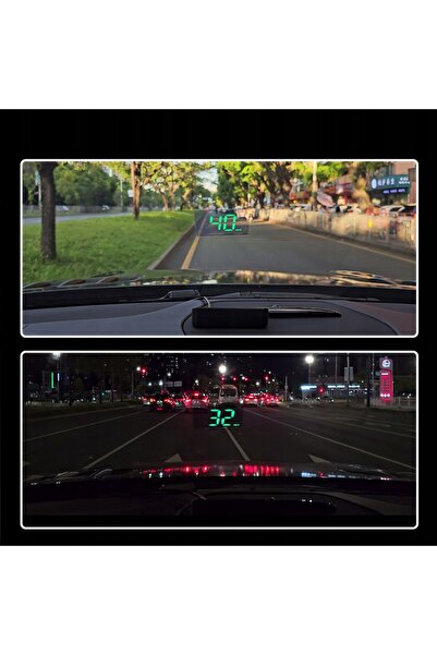 NO BRAND M2 HUD Afișaj Head-Up Auto Universal GPS Vitezometru HD Busolă verde