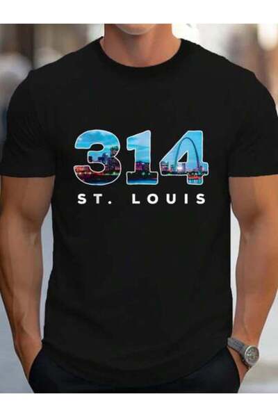 01THEONE تي شيرت 100% قطن 314 STL Pride St. Louis Area Code للنساء والرجال، ت...