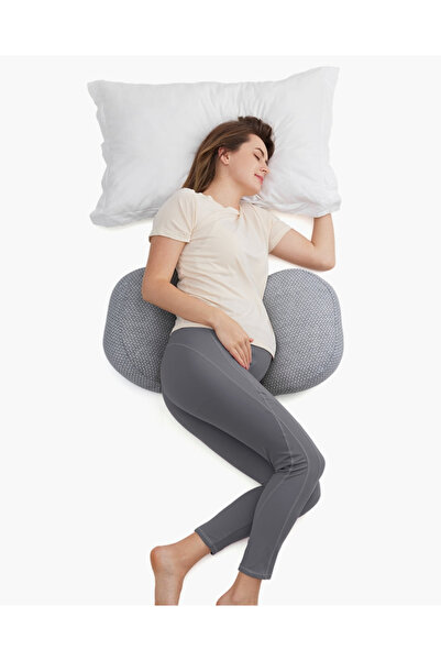 Momcozy W-shaped pregnancy pillow – Grey