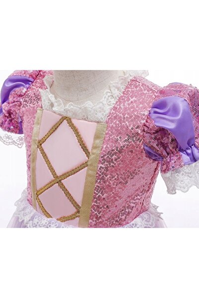 NO BRAND Rospunka Costum Rochie Prințesa Rospunki Păr Blond 140 146