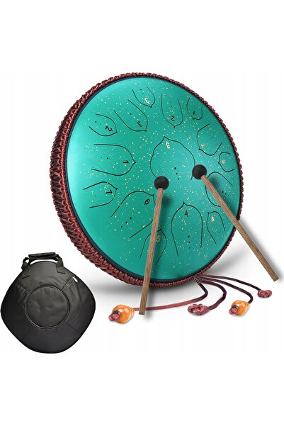 NO BRAND Hluru tb15-14-tambur cu limbă de cărbune, 15 tonuri, 14 handpan, negru