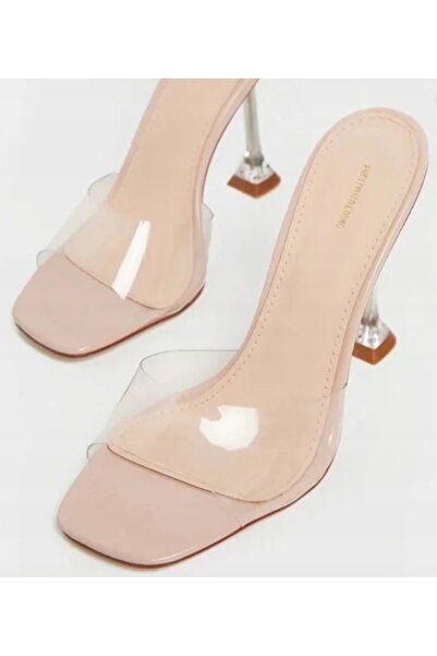 NO BRAND Sandale clasice slip-on bej transparente Prettylittlething 39