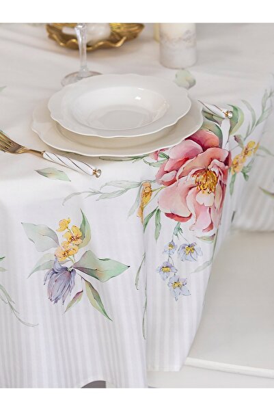 NO BRAND Față de masă ovală de Crăciun Bella 150X205 cm 100% Bumbac Ambalată ...