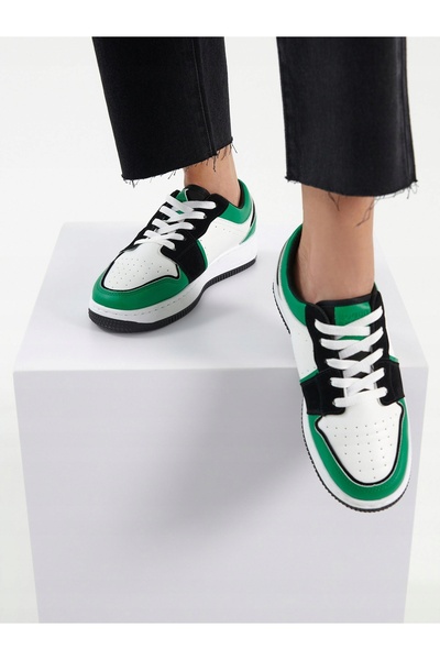 NO BRAND Adidași sport clasici multicolori din piele ecologică, cu șireturi, 37
