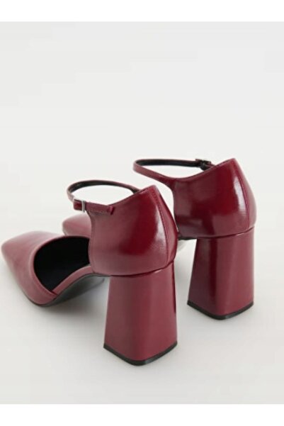 NO BRAND Pantofi roșii cu toc stiletto clasic, din piele ecologică, cu catara...