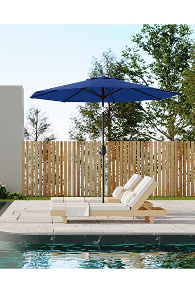 Garvee 9Ft Patio Umbrella with Crank Lift & Push Button Tilt