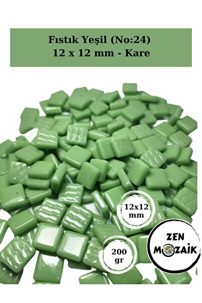 Zen Mozaik Sanatsal Mozaik Çalışmalarınız Için 12X12 Mm - Kare Cam Mozaik Taşı
