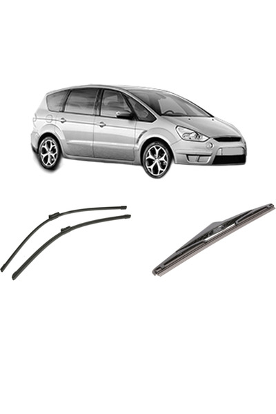 Bosch Σετ 3 υαλοκαθαριστήρων FORD S-MAX (WA6) 2006-2014, για παρμπρίζ και πίσ...