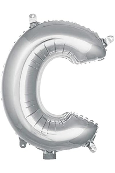 Yıldızan Letter C 16 Inch Silver Color Foil Balloon 36 cm (Silver) 931845