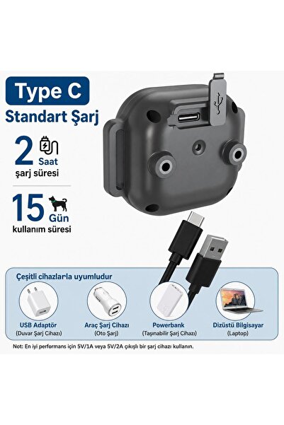 valkyrie Otomatik Havlama Köpek Eğitim Tasması LCD Ekranlı IP67 Su Geçirmez USB Type-C Şarj