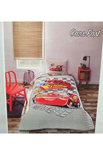 Özdilek Licensed Quilted Pique Single Child Bedspread-Cars Fast Gray (Şimşek ...