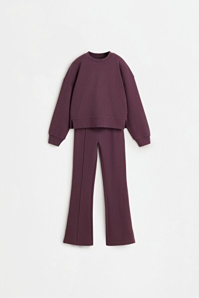 LEFTIES İnterlok sweatshirt ve çan paça tayt takımı