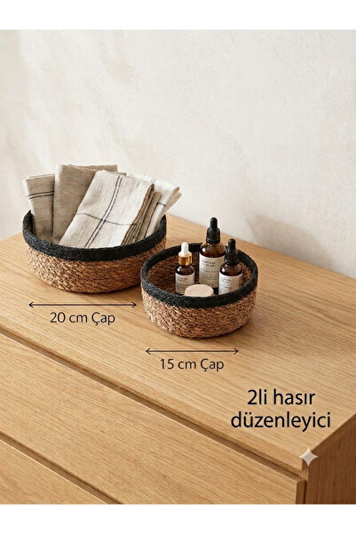 Generic Brand Wicker Organizer Basket 2-Pack