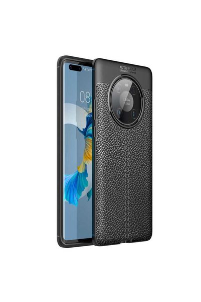 Ummeslem غطاء حماية فائق من السيليكون ذو مظهر جلدي متوافق مع هاتف Huawei Mate...