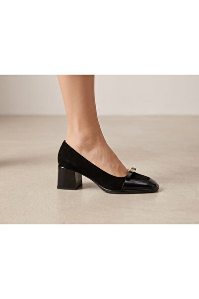 MARCO ROCCO Genuine Leather Patent Leather Suede Block Heeled Evening Dress W...