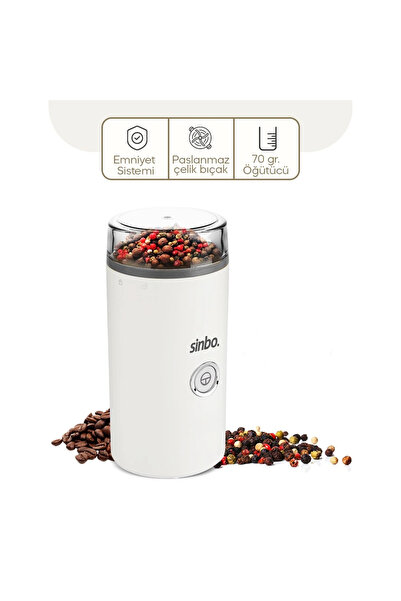Livenda Sinbo Coffee Spice Grinder - 70 Gr Steel Bowl - 2 Blades