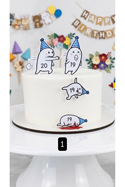 ZaiStudio Doğum günü pastalar için komik ve benzersiz Cake Topper