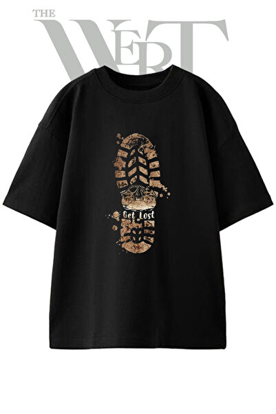 THEWERT Μπλουζάκι Bot Izi Dag Design με στάμπα Unisex Μαύρο Oversize