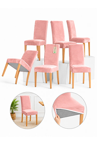 delfin HomeRoy Huse Catifea pentru Scaune – Set 6 Bucăți