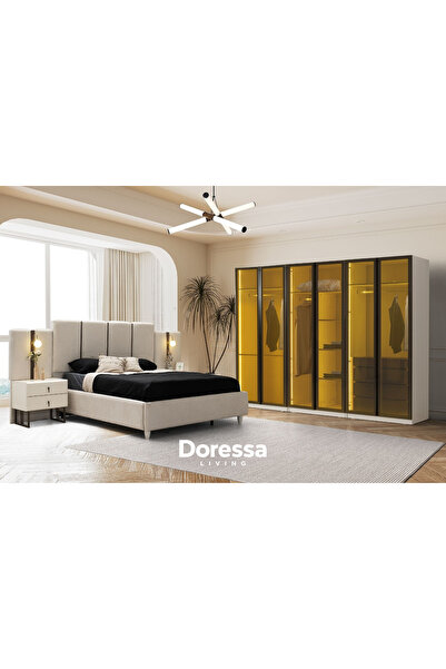 Doressa Living Flen 6 Kapılı Full Reflekte Camlı Yatak Odası Takımı