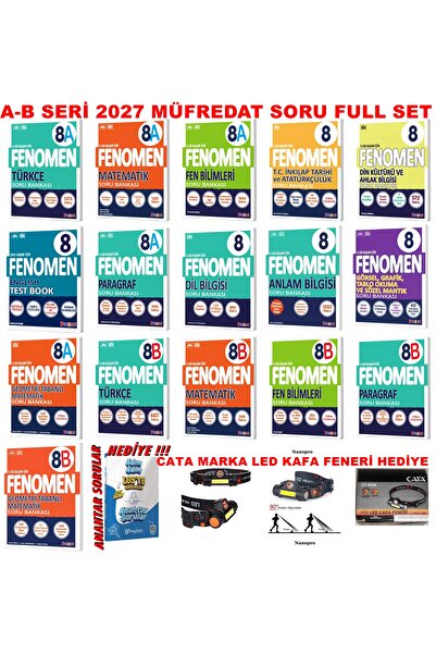 Fenomen Yayıncılık 8.SINIF LGS 2027 MÜFREDAT A VE B SERİ FULL SORU BANKASI ME...