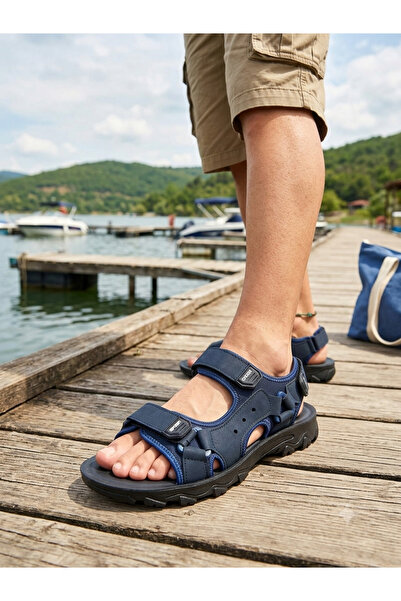 waykon Men's Outdoor Sandals with Velcro, Anatomical Stitching, Comfortable S...