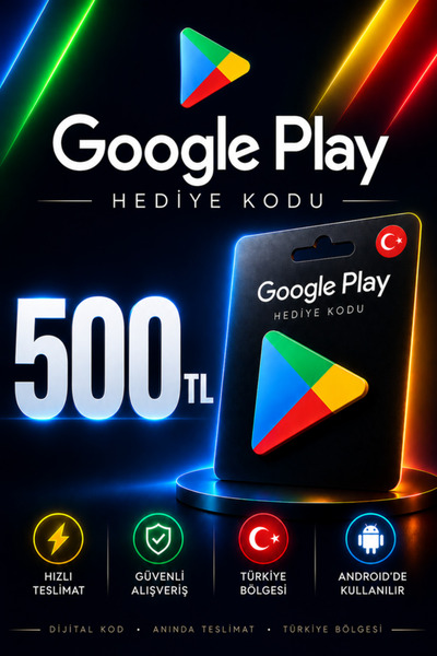 Google Play Hediye Kodu 500 TL