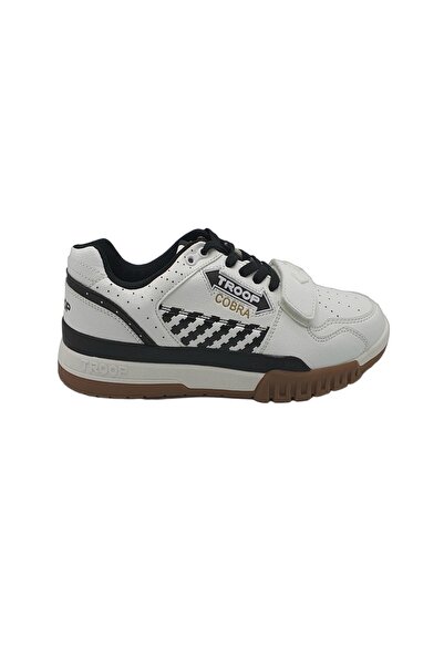 TROOP Adidasi barbati Cobra Low, imitatie de piele, alb negru