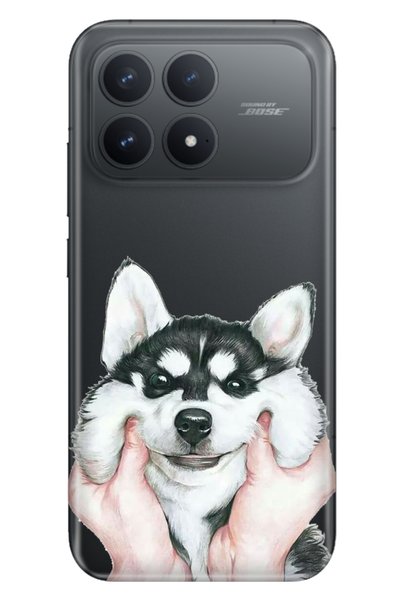 Cekuonline Poco F8 Pro 6.59" Case Colorful Silicone Printed Tpu Dostum Husky