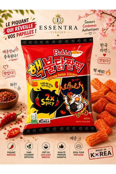 vinisep Buldak Extreme ZZALDDUK 2X Spicy Snack Acılı Mısır Atıştırmalığı 26g
