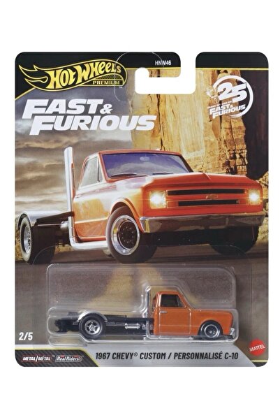 HOT WHEELS Premium Fast & Furious 1967 Chevy Custom C-10 25. Year 2/5 Metal M...