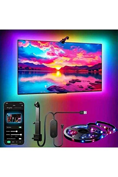 TechTic Kameralı Tv Arka Aydınlatması LED Şerit Ekran ve Müziğe Senkronize TV...