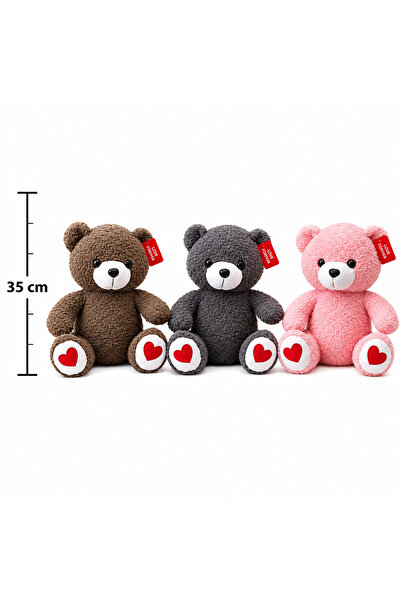 wafra store Soft Plush Bear Toy for Children with Heart Design on Feet and Mu...