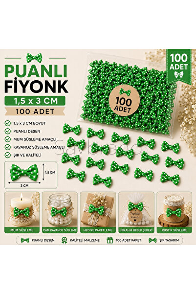 SavBrand 100 قطعة من أقواس البولكا دوت مقاس 1.5 × 3 سم لتزيين هدايا الزفاف وح...