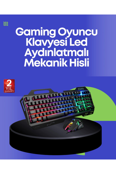 ARMÜZ PG8018 LED Aydınlatmalı Mekanik Klavye Mouse – Oyunlarda Üstün