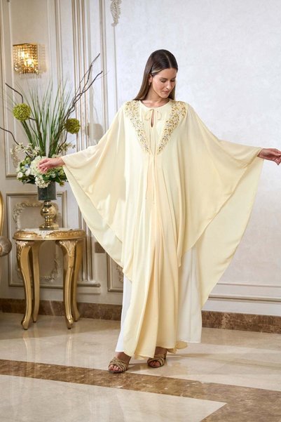 ELEGANZA LA MODE Yellow Jalabiya – ELM J 588
