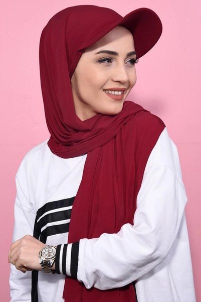 tessetür Bone diyarı Hijab șal gata făcut cu pălărie și bonetă