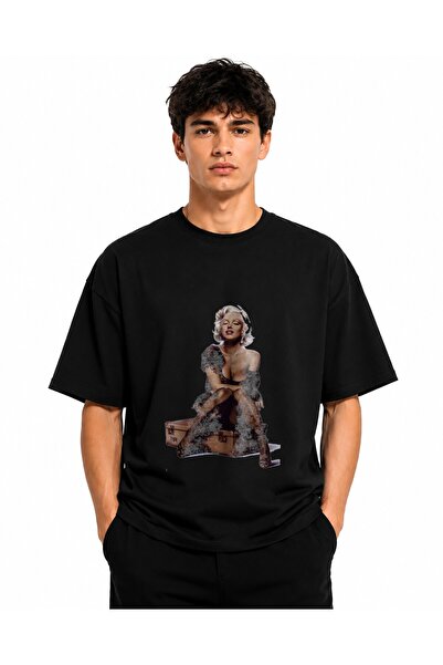 Inscriptie Tricou Unisex Bumbac Premium Casual " Marilyn Monroe on the suitca...