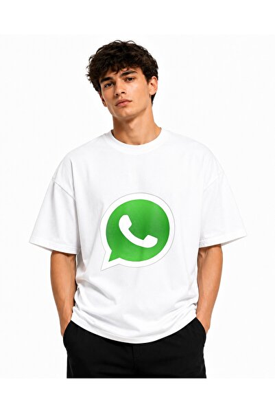 Inscriptie Tricou Unisex Bumbac Premium Casual " WhatsApp "
