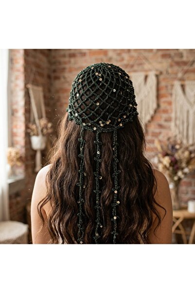 Lady Fify Dark Green Bohemian Hair Accessory for Women